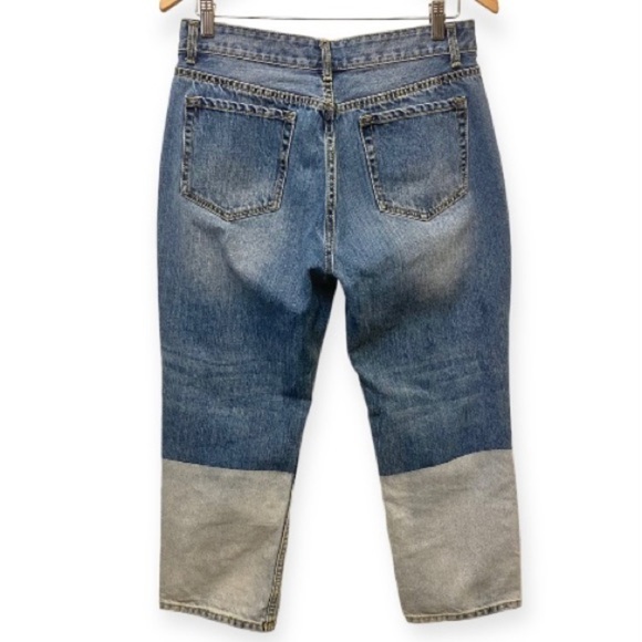 EVIDNT 11 (30) Malibu Blue Dip Dyed Two-Tone High Rise Cropped Jeans From Lulus - Picture 4 of 15